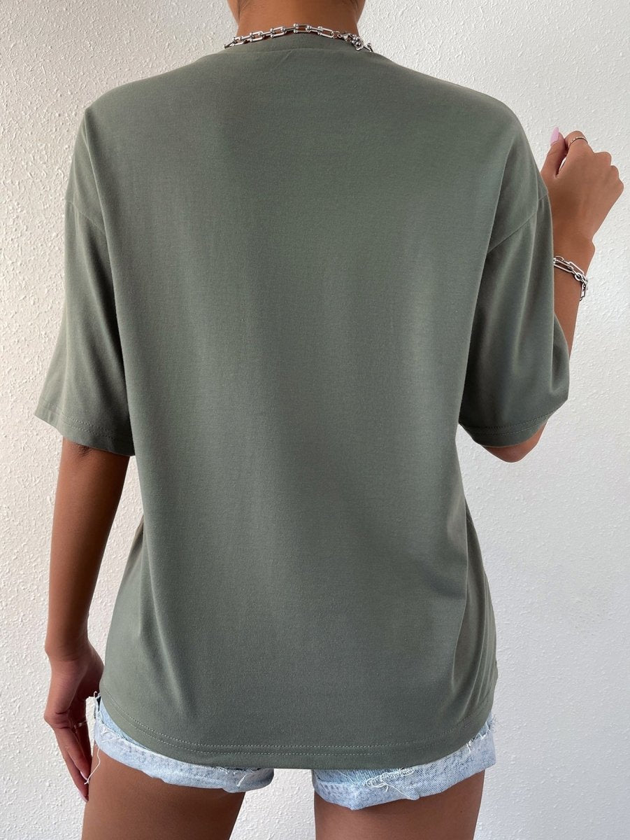 Camiseta Basica Slogan - MANDORAS