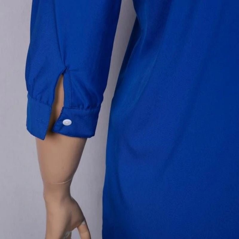 Vestido Camisetão Plus Size Azul - MANDORAS