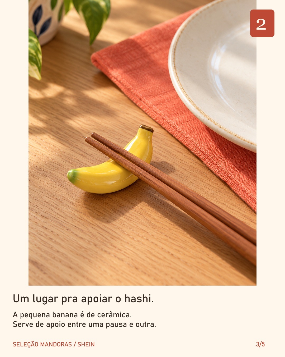 Apoios para hashi de cerâmica