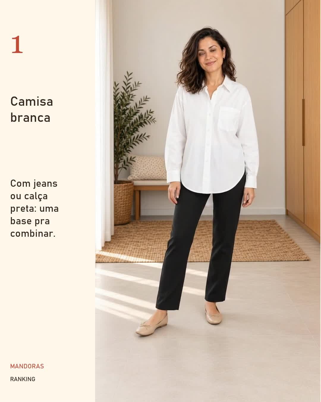 Camisa branca com bolsos