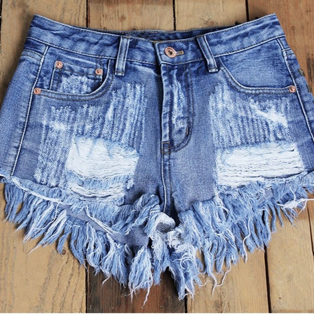 Short Jeans Rebite - MANDORAS