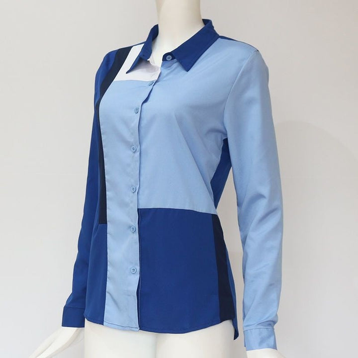 Camisa Chiffon Azul - MANDORAS