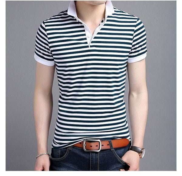 Camiseta Polo Striped - MANDORAS
