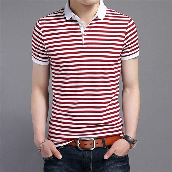 Camiseta Polo Striped - MANDORAS