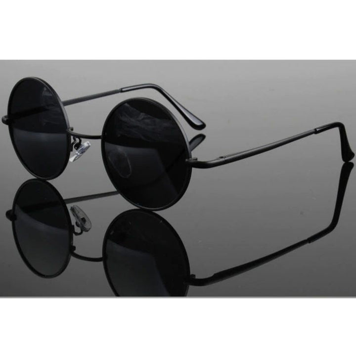 Óculos de Sol Preto Arredondado - MANDORAS