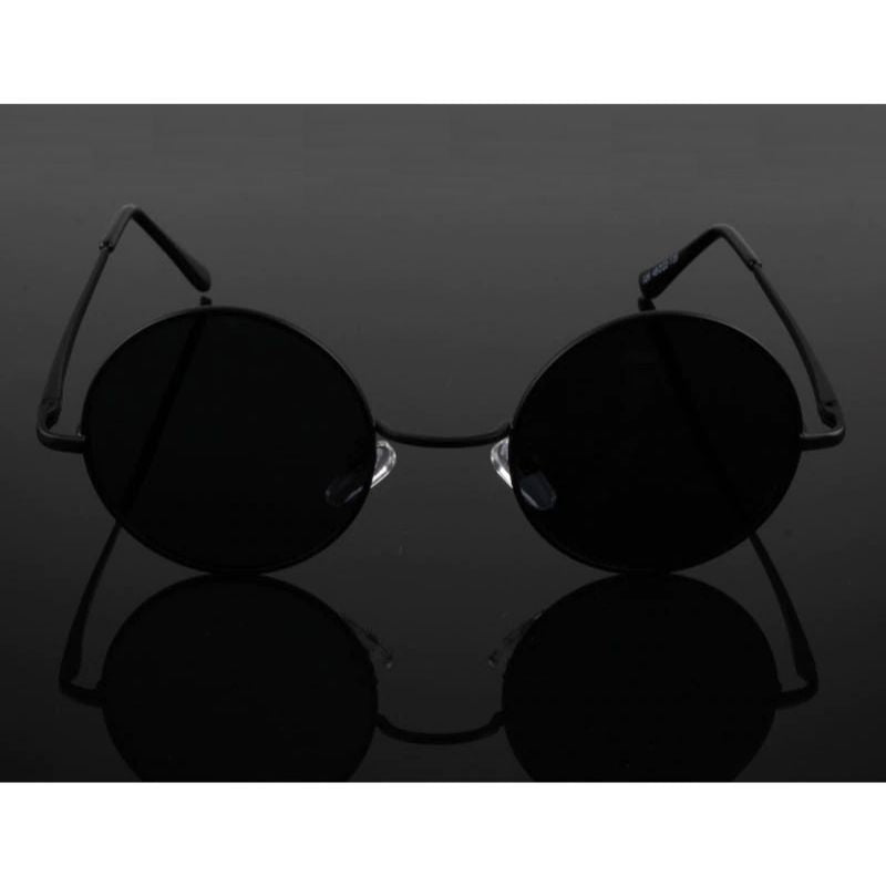 Óculos de Sol Preto Arredondado - MANDORAS