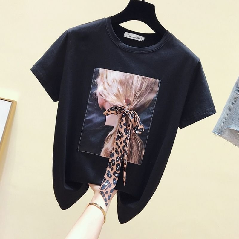 T-shirt Laço Animal Print - MANDORAS
