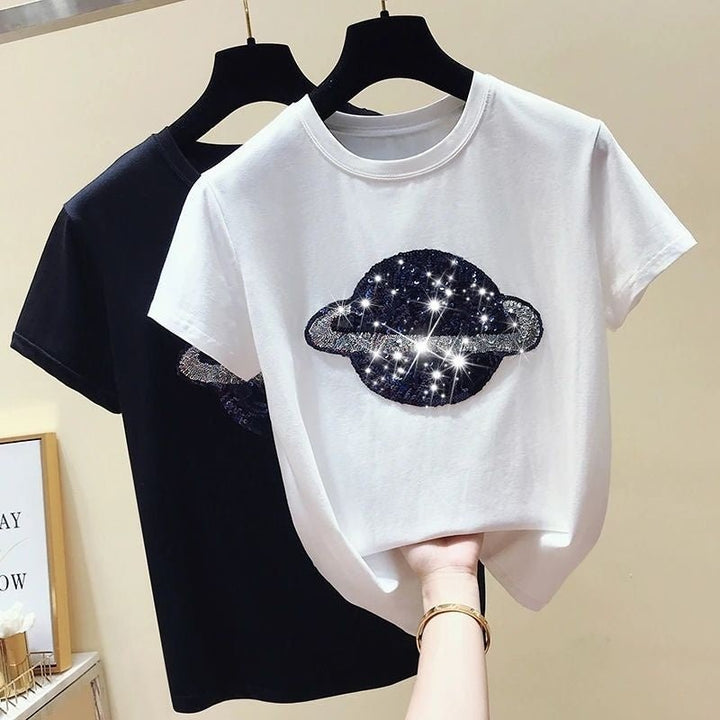 T-shirt Planet Glitter - MANDORAS
