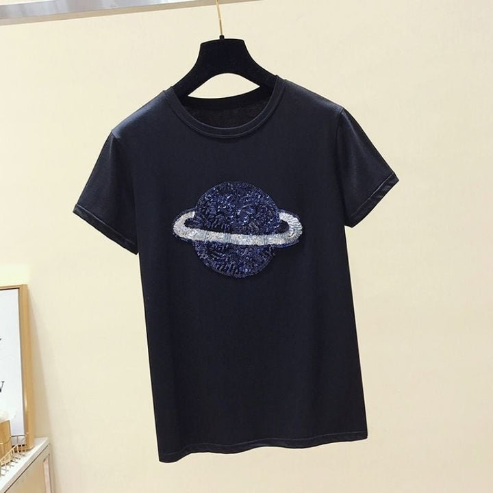 T-shirt Planet Glitter - MANDORAS