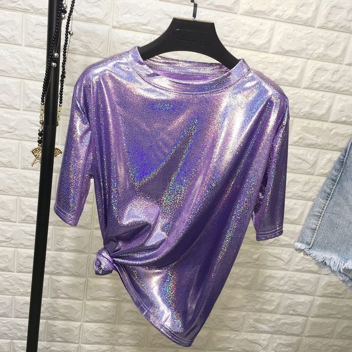 T-shirt Shine Holográfica - MANDORAS